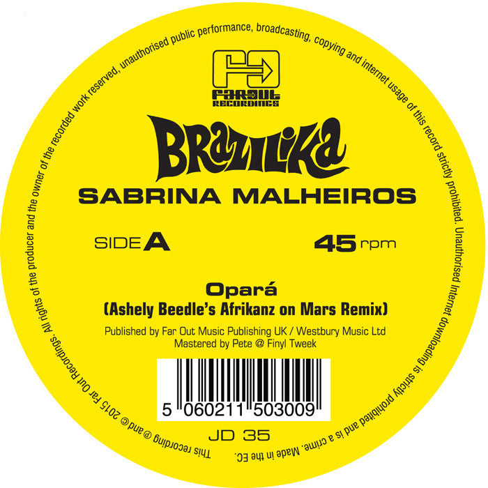 Sabrina Malheiros - Opará (Ashley Beedle's Afrikanz On Mars Remixes) [2015]